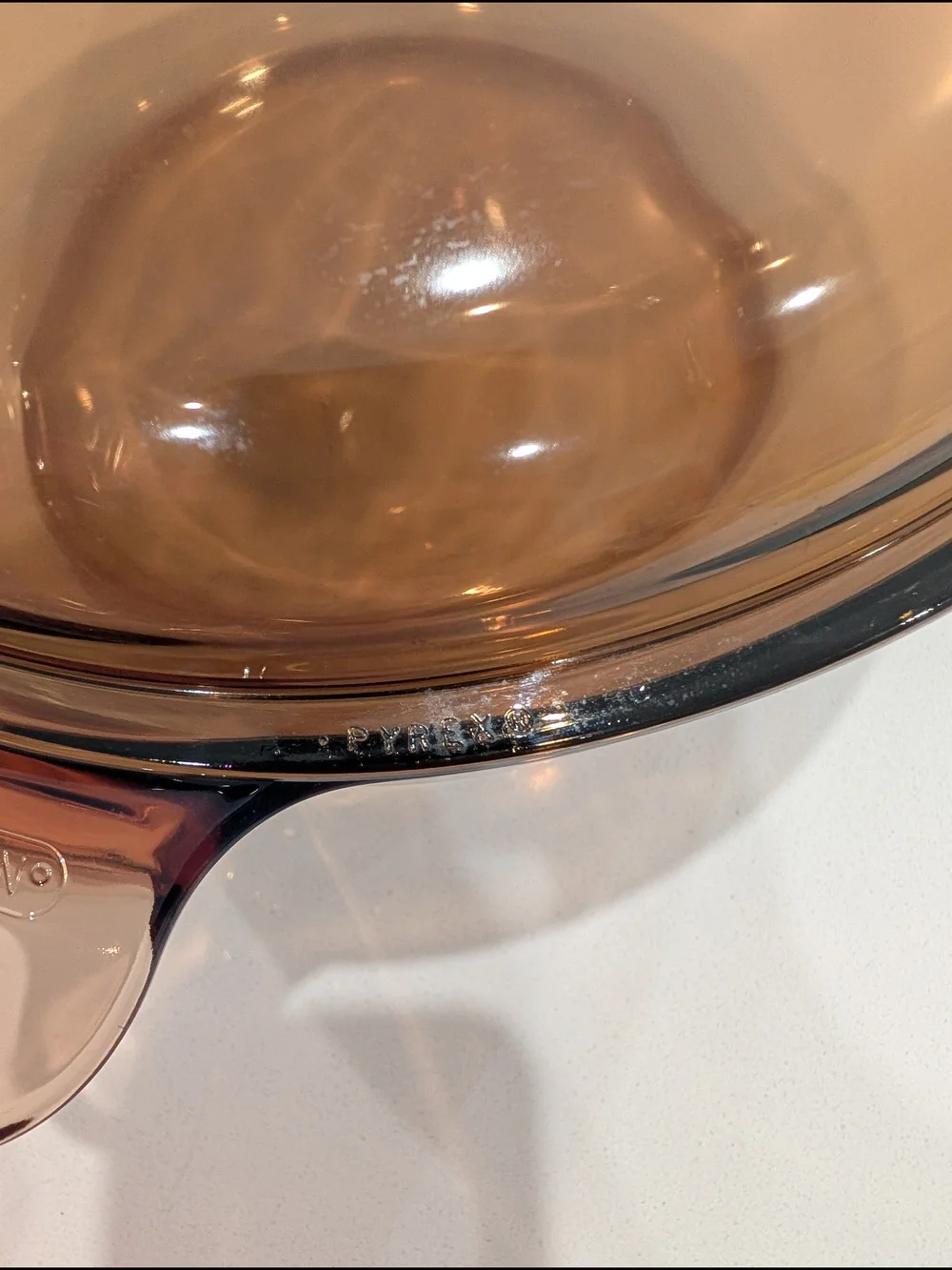Vintage Visions 4.5L Amber Glass Dutch Oven Casserole Pot w/ Lid USA Pyrex